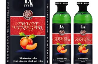 Fruit Vinegar Gel Hair Color, Organic & Natural Hair Color Dye for Black Hair (500ml x 2) – Black