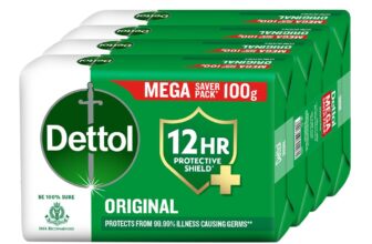 Dettol Original Bathing Soap Bar with 12 HR protective shield (400gm) | Kills 99.99% Germs, 100g (Pack of 4)