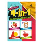 My First Library 4 in 1 Padded Board Books for Kids, Alphabet, Numbers, Colors, Shapes, Picture Books for 1+ Year Old Baby, Early Learning Books for Toddlers, Birthday Gift for Preschoolers