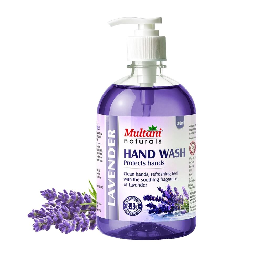 Multani Natural Lavender Hand Wash – 500 ml | Gentle Hand Cleanser With Natural Ingredients | Moisturizing Hand Wash | 99.9% Germ Protection Liquid Hand Wash
