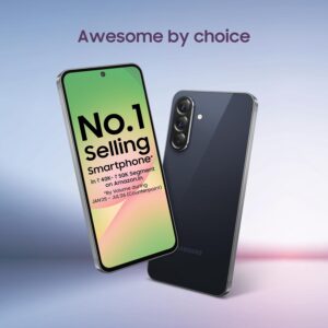 Samsung Galaxy A56 5G Mobile (Awesome Violet Glow, 8GB, 128GB) | Segment Most Complete Triple Camera | 50MP | AI Editing | 4nm Processor | sAMOLED | 5000mAh | Gorilla Glass Victus+| Knox Security