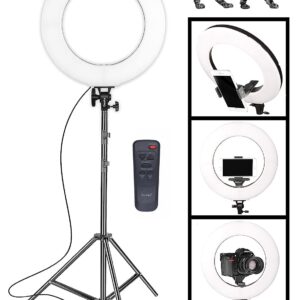 Osaka 18-Inch LED Ring Light 65W with Tripod Stand & Remote – for DSLR, Mobile, YouTube, Makeup & Vlogging