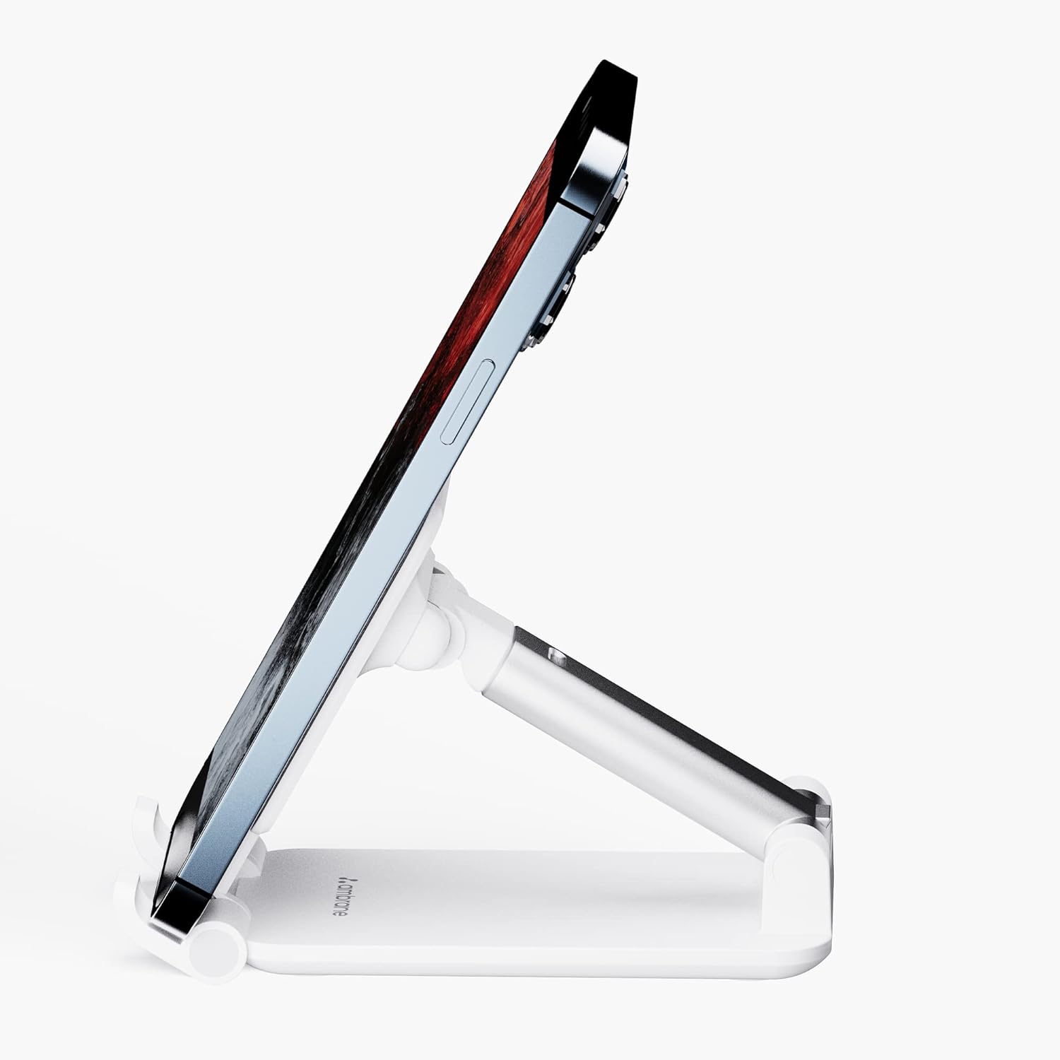 Ambrane Mobile Holding Tabletop Stand, 0-135 Perfect View, Height Adjustment, Wide Compatibility, Multipurpose, Anti-Skid Design (Twistand, White) - Image 3