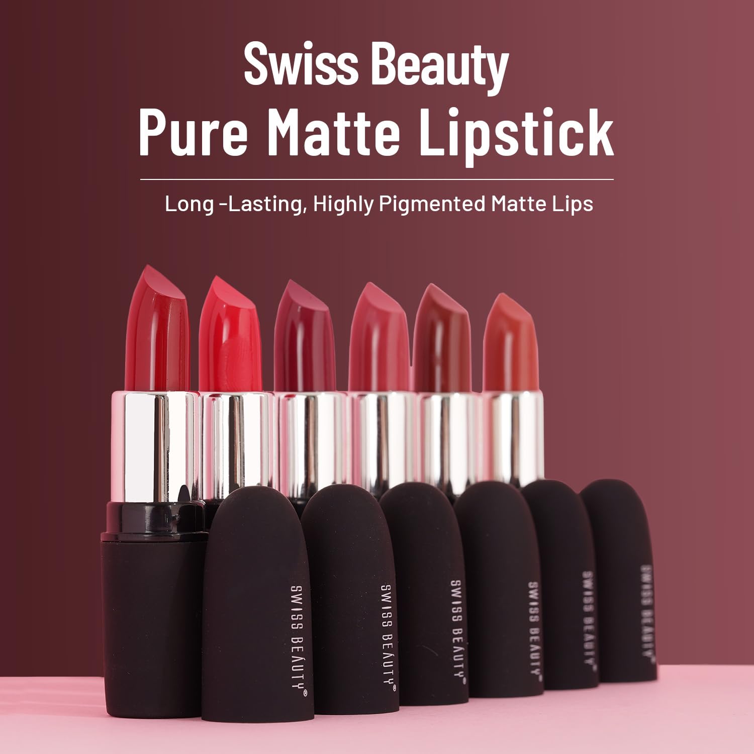 Swiss Beauty Pure Matte Creamy Lipstick | Non-drying, Highly pigmented Lipstick | Shade- Coffee, 3.8gm| - Image 3