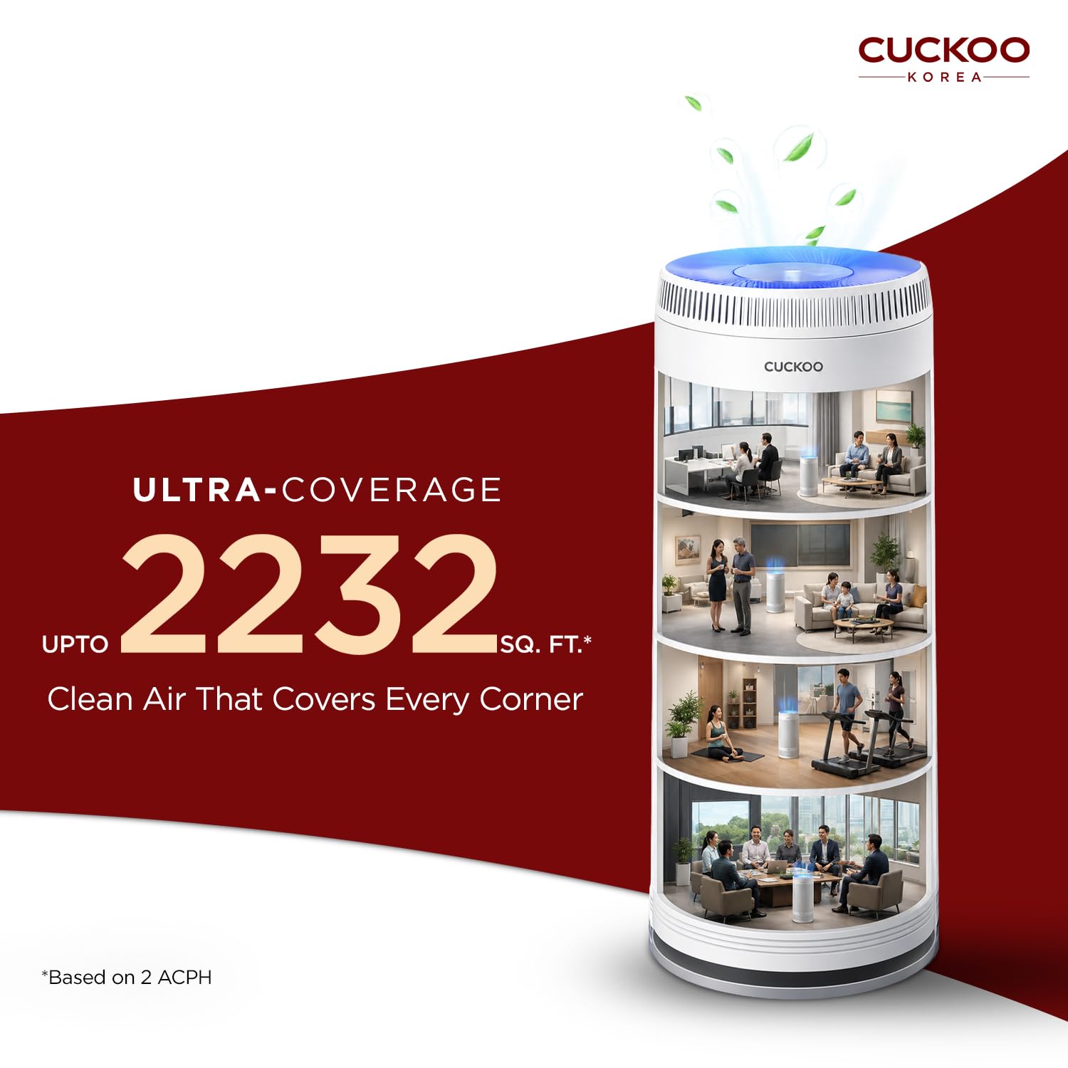 CUCKOO OmniPure Ultra Air Purifier for Home | True H13 | Covers 2232 Sq.Ft - Image 4
