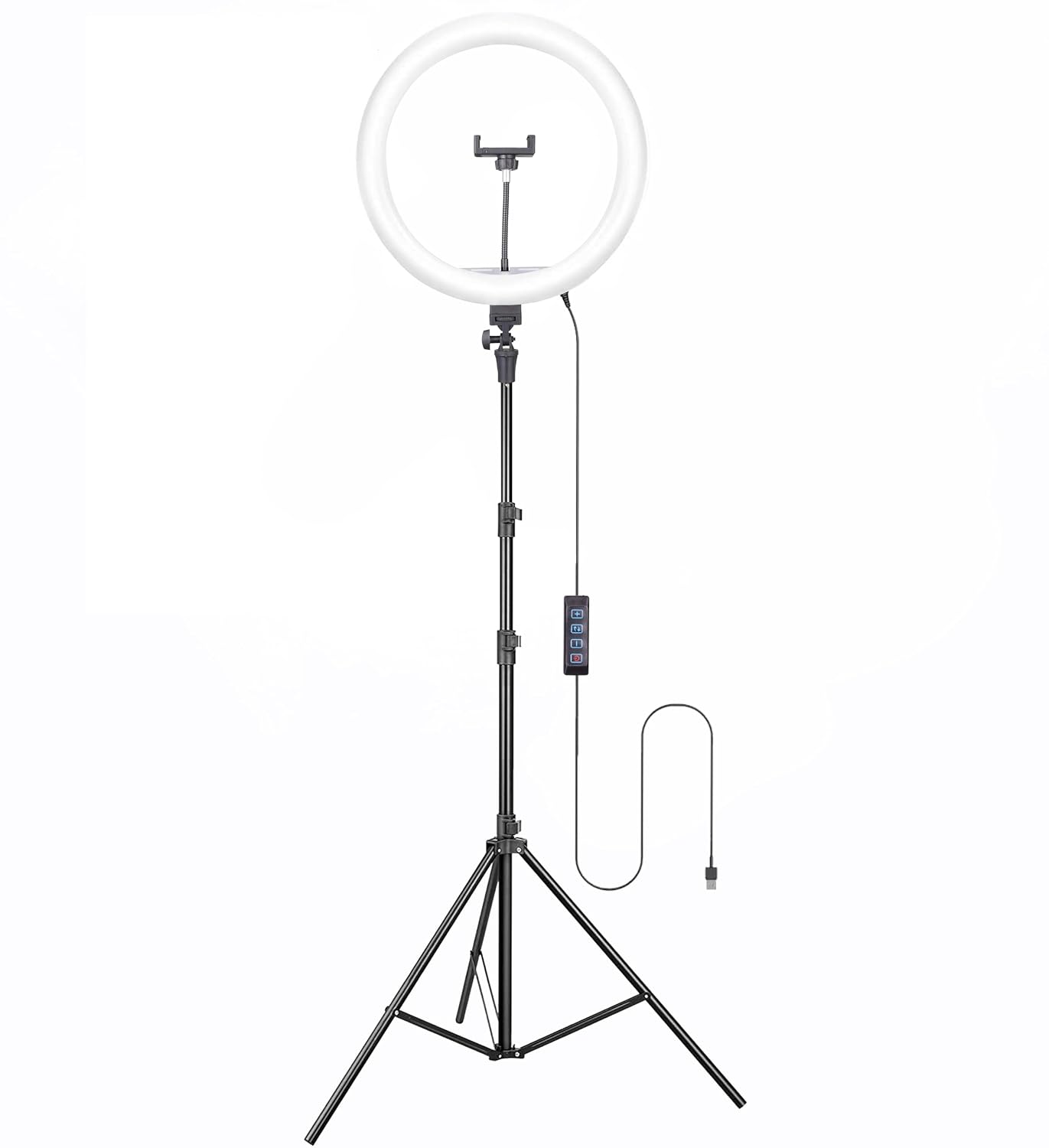 Osaka® 14Inch Professional LED Ring Light 15W Dimmable Extra Bright Lighting with 2 Color Modes for Photo Shoot Video Shoot Live Stream Makeup Compatible with iPhone & Android Phones.