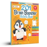 201 Brain Booster Activity Book – Fun Activities and Exercises For Children | Tracing & Pattern, Colors & Shapes, Maze | Ages 5 and up | 1.5 hours of fun time Paperback –