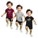 Kid Boys Pack of 3 Printed Cotton Top & Bottom Set| Comfortable, Breathable, Lightweight, Skin Friendly